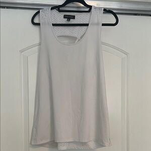 NWOT! White workout shirt with mesh strappy back